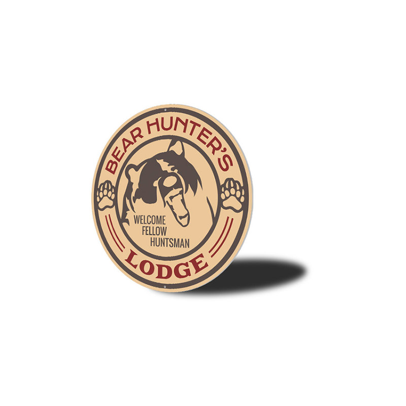 Plaque en aluminium Bear Bear's Lodge, H 12 po x l 12 po x P 0,04 po