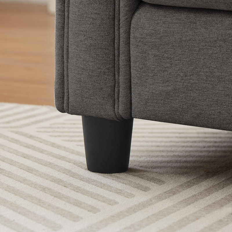 Debrah 84'' Upholstered Sofa, Gray 100% Polyester