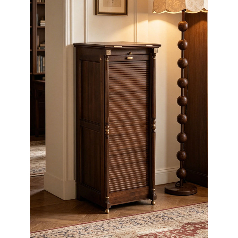 Armoire à bijoux rétro en noyer noir