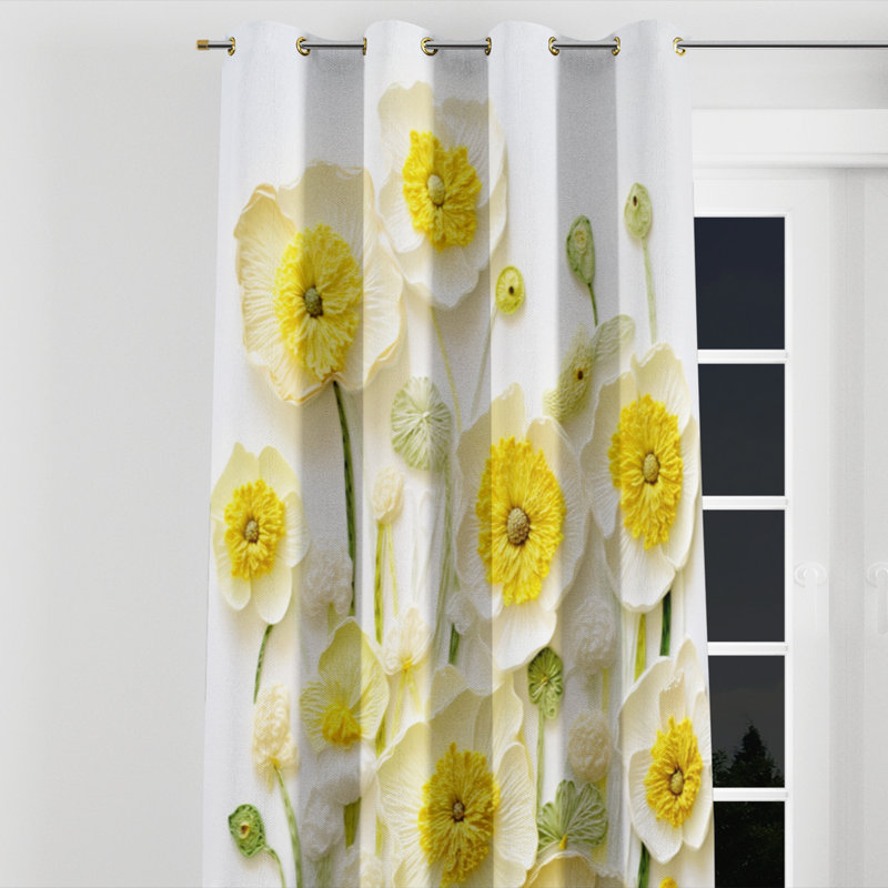 Ayhem - Traditional Blackout Grommet Curtain - 1 panel, 52" W x 108" L, Golden Grommets