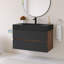 Meuble-lavabo mural 36 po avec lavabo noir-507403582