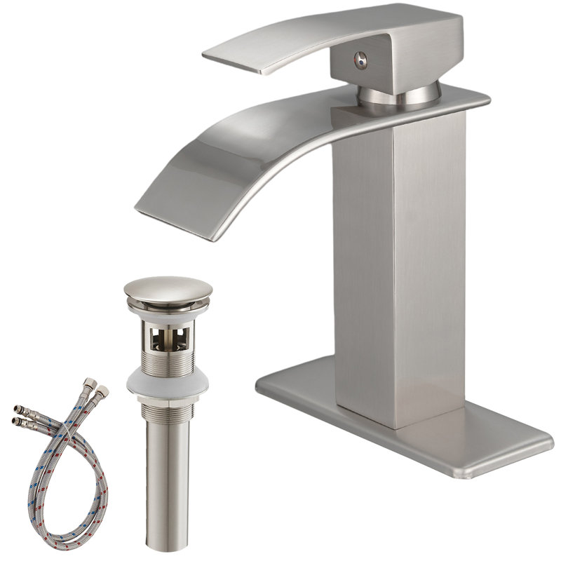 Single Hole Single Handle Bathroom Faucet Lavatory Vanity Sink Faucet 1 Hole Or 3 Holes With Pop Up Drain, Matte Black