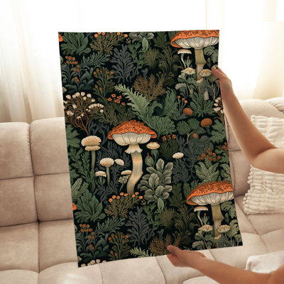 «Botanical Cottagecore Forest Mushroom IV Cottage», reproduction d'art non encadrée