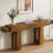 63" Farmhouse Console Table with 2 Drawers, Rustic Entryway Table for Hallway Living Room-1041997389