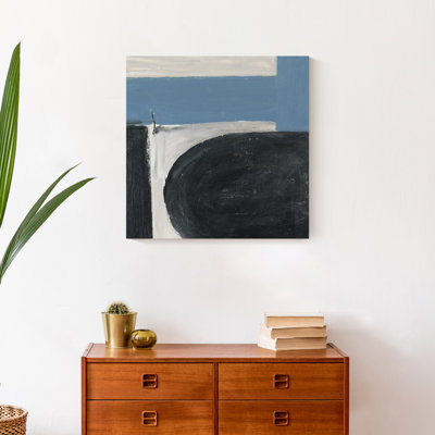 Formes abstraites bleues - peinture sur toile