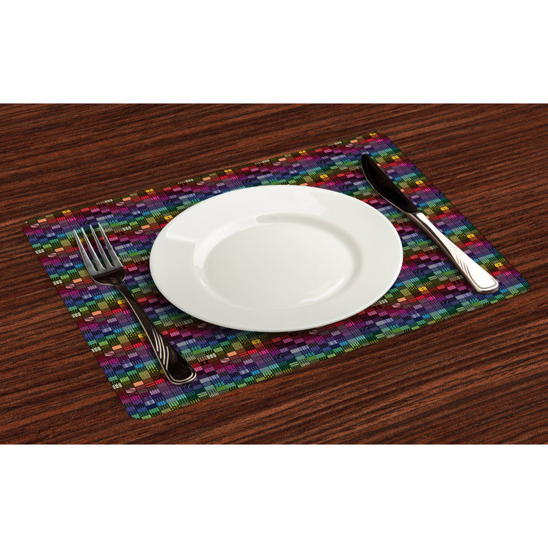 Polyester Geometric Rectangle Placemat