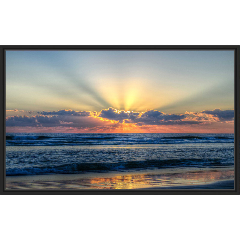 Radiant Dawn par - photographie, Cadre flottant noir, H 39,5 po x l 63,5 po x P 2 po
