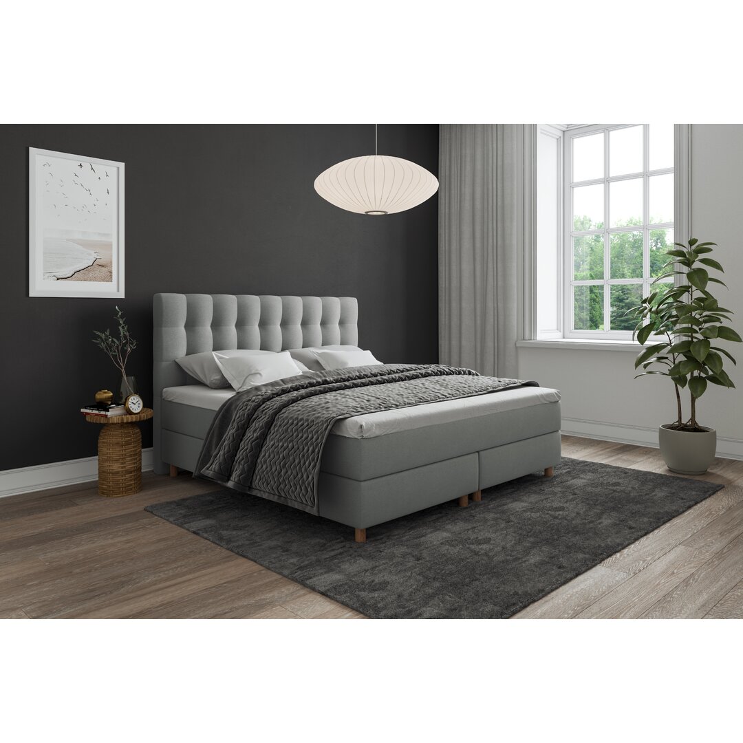 Echtes Premium Boxspringbett Stoltenberg mit 1000 TFK Matratze und Latex Topper