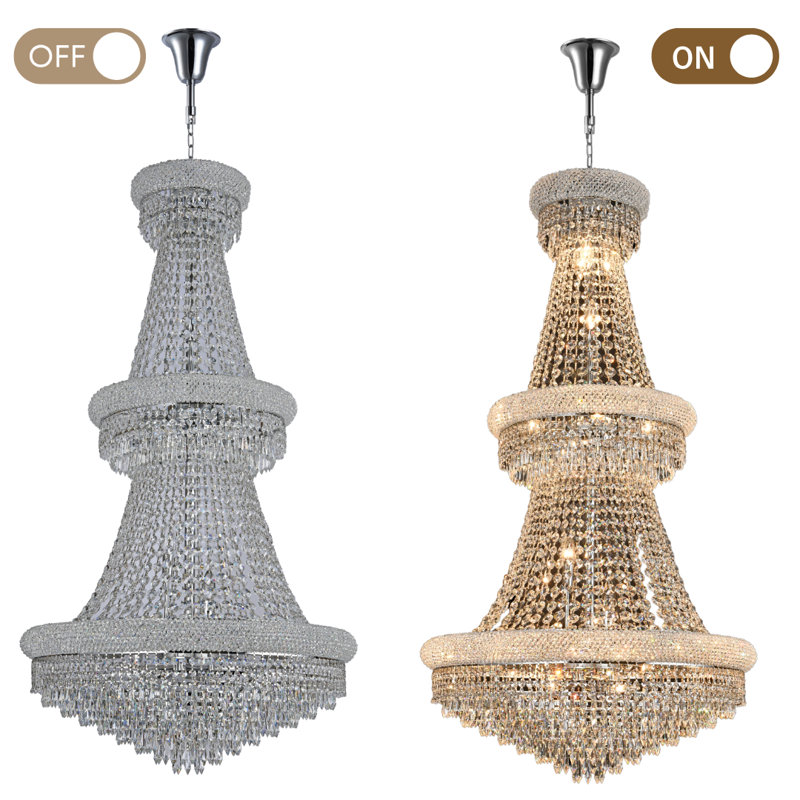 Lustre empire 23 lumières Montrey, Chrome chrome