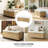 Leimomi 43.3" Flip Top Wicker Upholstered Storage Bench with Detachable Cushion-1357759272