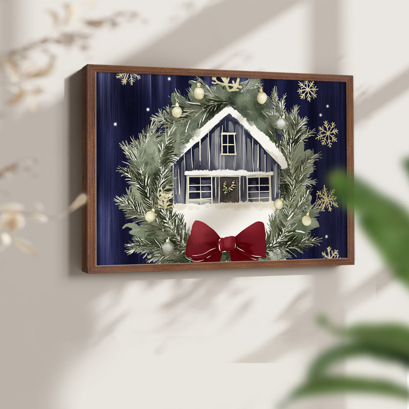 «Chirstmas Art» - Dccxxxxxxxx - Impression encadrée, H 16 po x l 20 po, Noyer