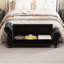 Banc de lit 64,5 pouces avec rangement capitonné en velours et clous-1528062474