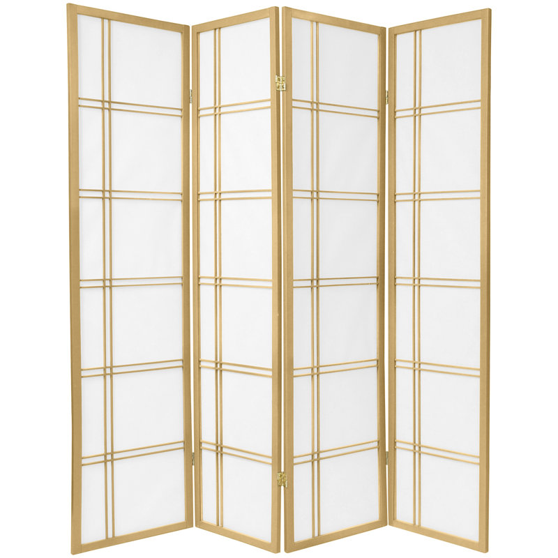 Cloison pliante en papier de riz de 58,75 po Keitez, 4, 6 pi, Naturel