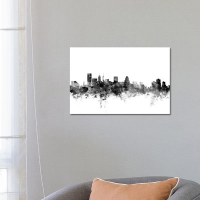Baltimore, Maryland In Black & White by Michael Tompsett - Wrapped Canvas Gallery-Wrapped Canvas Giclée