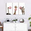 Ensemble de 3 animaux rigolos sur toile-5978683