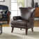 Aviles  29.2" W Vegan Leather Wingback Armchair
