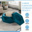 Élégant rangement en velours bleu à motif de losanges en polygone, repose-pieds élégant et option de siège, L 34 po x l 30,5 po x H 13,5 po, convient aux repose-pieds multi-usages, au rangement et à l'organisation de vos magazines dans la chambre à coucher-916406057