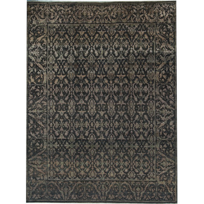 Cotton Oriental Area Rug in Brown