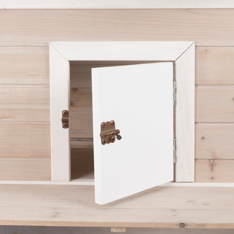 Large Weatherproof 3-Story Wooden Outdoor Cat House with Balcony