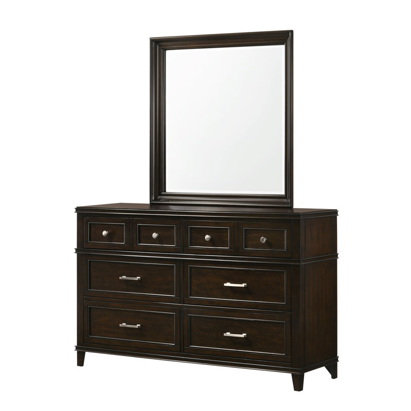Versatile Square Mirror, Mahogany