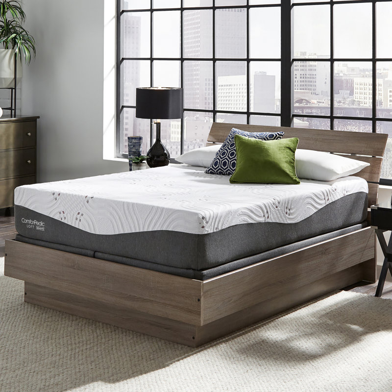 Comforpedic Loft from Beautyrest Medium Gel Memory Foam Mattress and Box Spring, 14", Queen