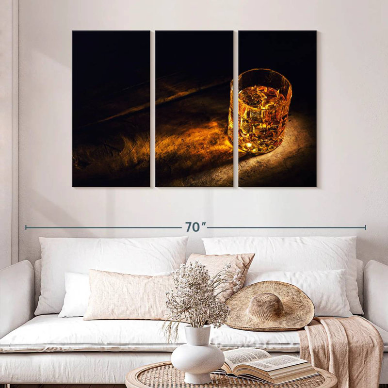 Yarlin Golden Whiskey, 32" H x 50" W