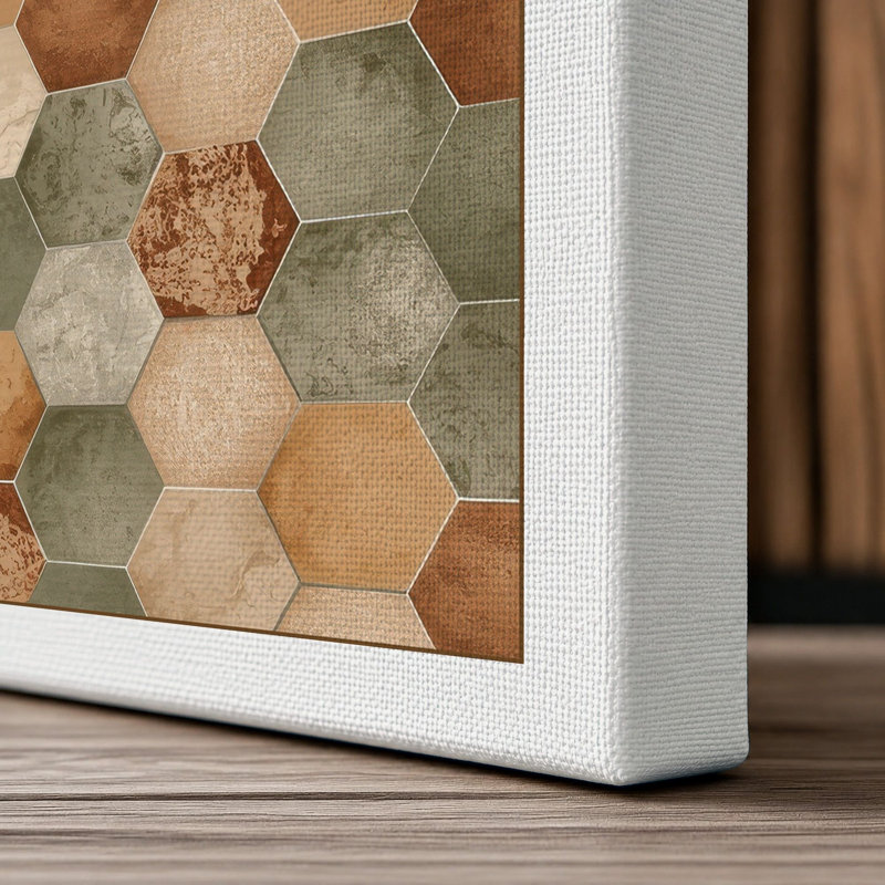 Honeycomb Tessellation Geometric - Wrapped Canvas, White Border, 30x20 - 76.2 x 50.8 cm