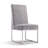 Element Modern Velvet Upholstered Stainless Steel Dining Side Chair in Gray-29201167