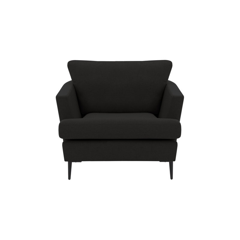 Jovany Velvet Armchair, Black