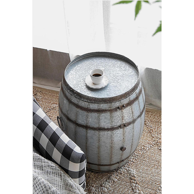 22.5x22.5x26" Drum Side Table