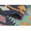 Tapis bleu à tissage plat Raquel