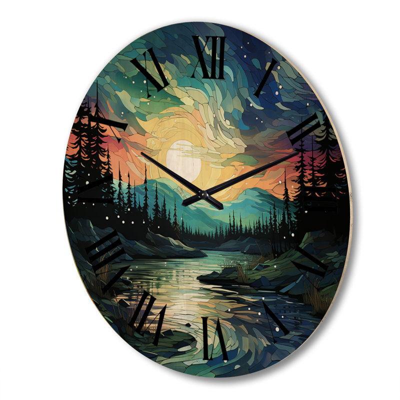 Horloge murale en bois massif Minicus, Très grand