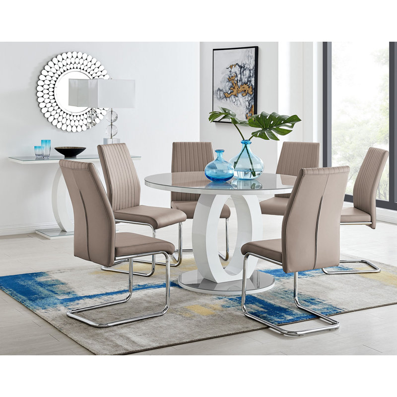 Ensemble repas pour 6 personnes Scottsmoor, Gris, Cappuccino