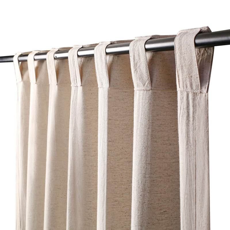 Rideaux en lin et coton, Taupe, L 50 po x L 108 po