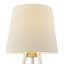 Kellsey White & Wooden Tripod-Style Standing Floor Lamp with Storage Shelf - Elegant Simple Design