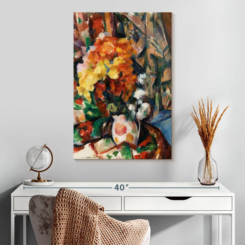 Le vase fleuri, H 30 po x l 20 po