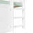 Storage-Equipped Full Size Loft Bed, Bedroom Solid Wood Bed Frame with Canopy Roof and Built-In Storage Cabinet, Classic White-1458139790