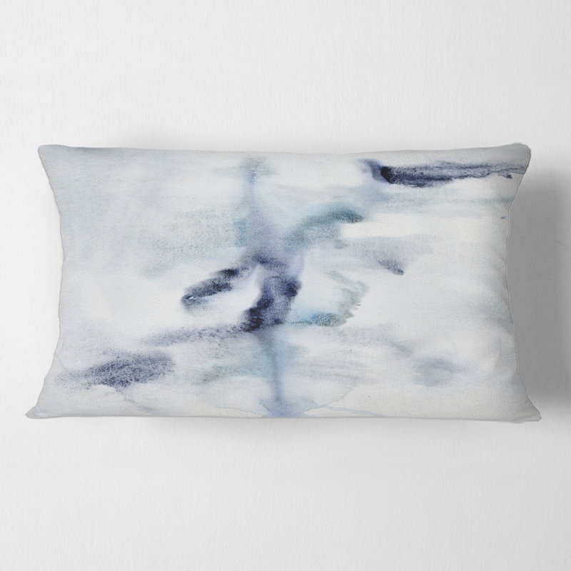 Abstract Of Dark Blue Clouds V - Modern Printed Pillow