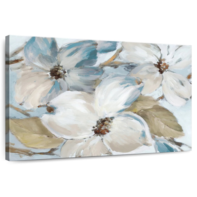 Harnek Neutre en fleurs silencieusement II, H 16 po x l 24 po
