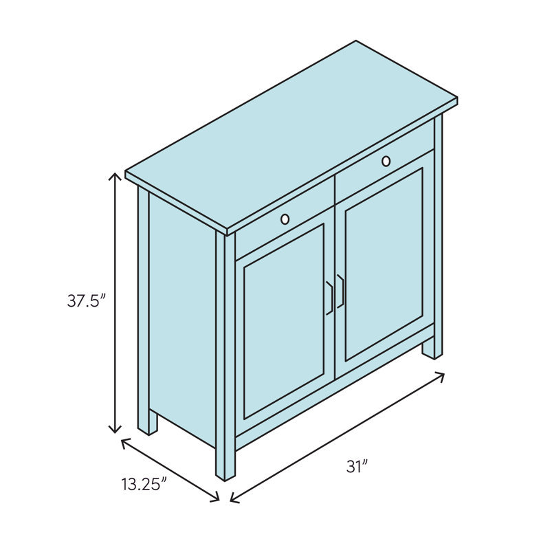Country Farmhouse Solid Wood Accent Cabinet