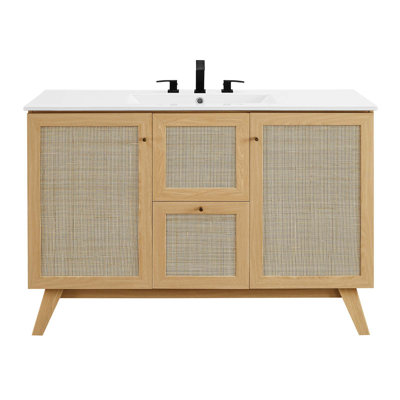 Modway Soma 48'' Free Standing Single Bathroom Vanity with Manufactured Wood Top