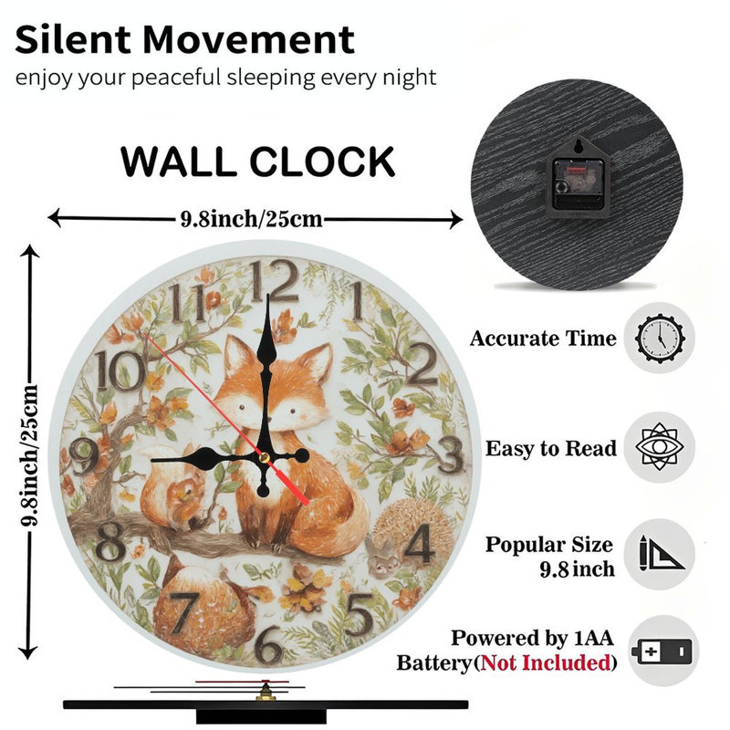 Horloge animalière Woodland