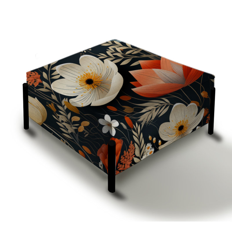Charmant repose-pieds carré blanc Despain Searcy Elegant