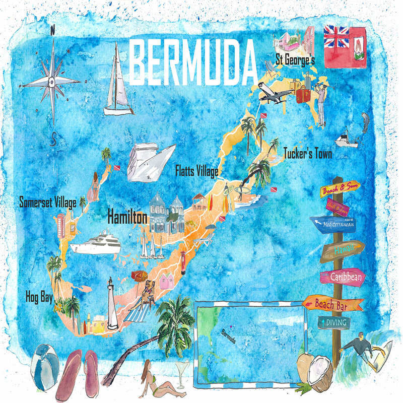 Ensemble de housse de couette DiaNoche en microfibre par Markus Bleichner - Bermuda Travel