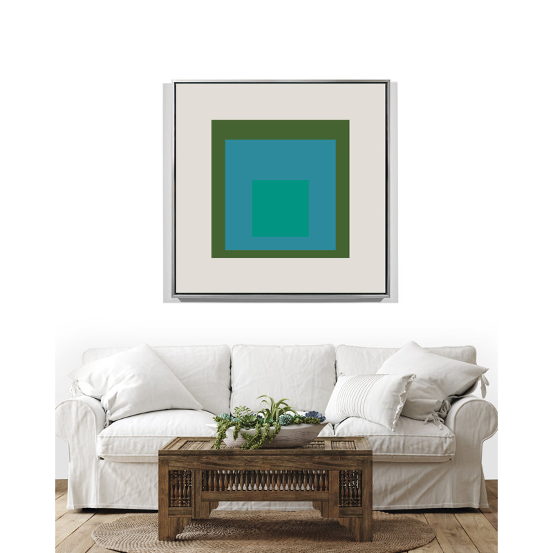 Square Series Print, 41" W x 41" H, Silver Floater Framed