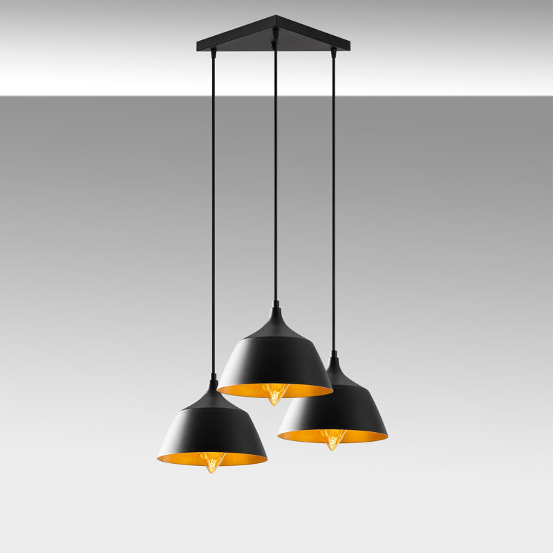 Luminaire suspendu en forme de dôme à 3 lumières Overlake