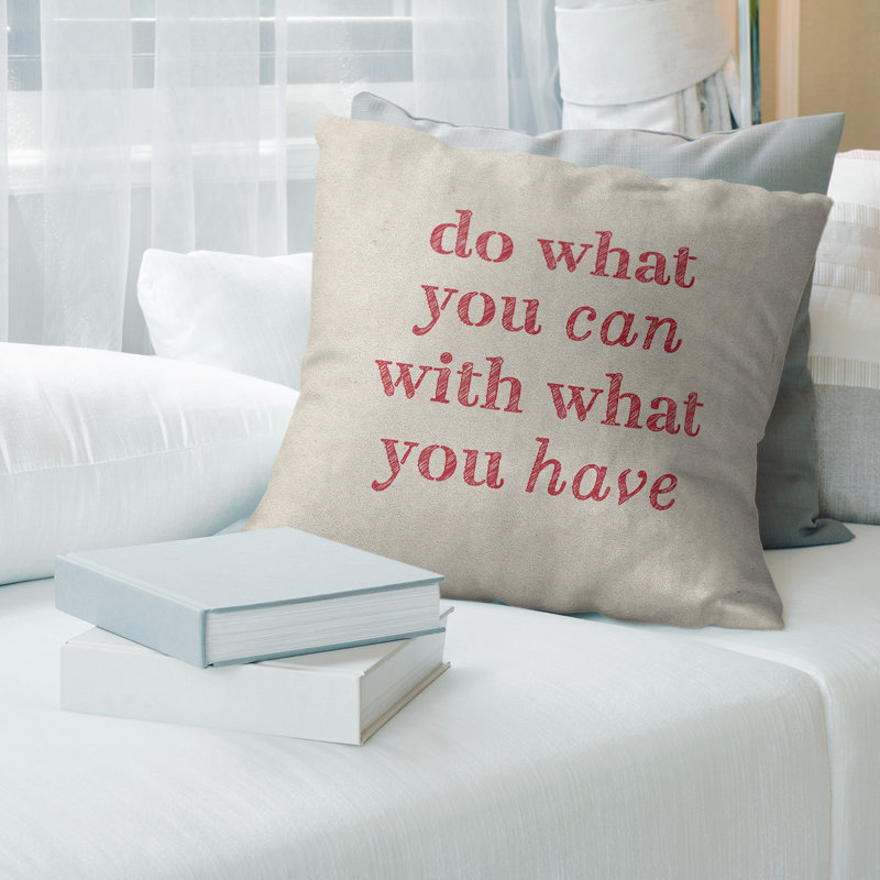 Solid Colour Linen Reversible Pillow Cover, 20" x 20", Beige/Red