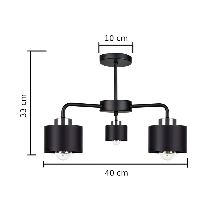 Jobst Flush Mount, Black/Silver, Black