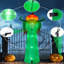Décoration d'Halloween gonflable 12 pi 12 pi avec lumière DEL et citrouille géante pour Halloween
