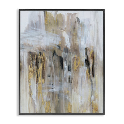 Abstract Paint with Glam Accents Framed Giclee Art by Susan Jill